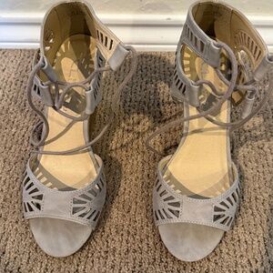 Nubuck Heeled Sandals from CL By Laundry